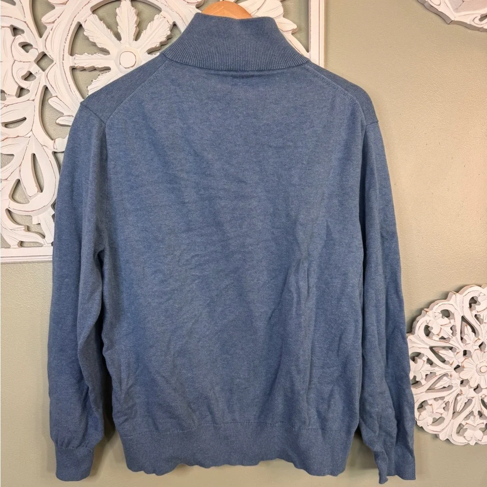 J. Crew Men’s Blue Half-Zip Mock Neck Sweater